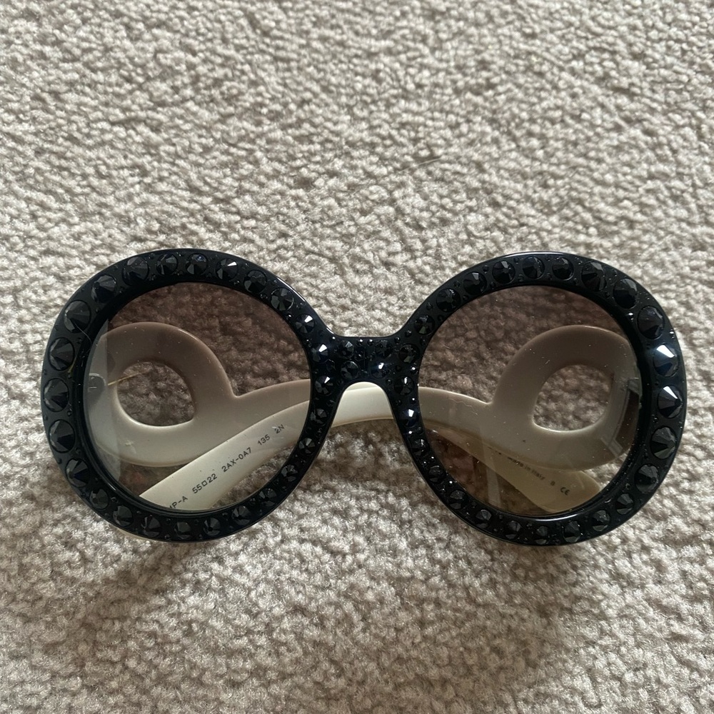 Prada Baroque Style Round Frame Sunglasses - Picture 1 of 7